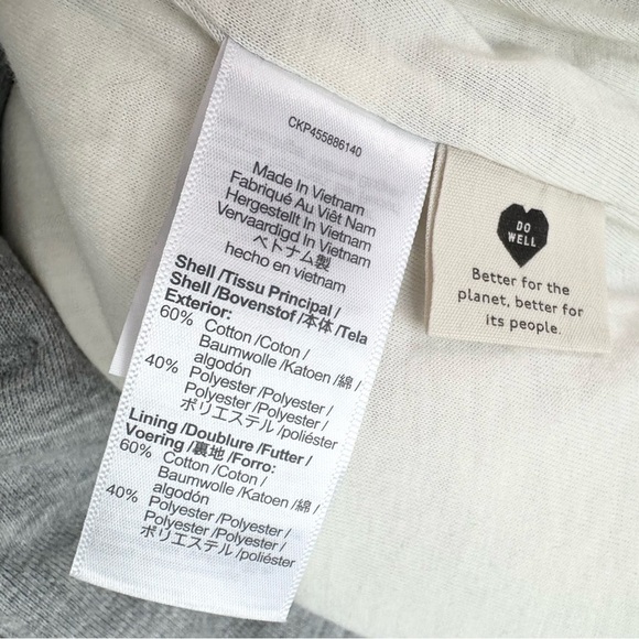 NWOT Madewell sweatshirt puffer blazer jacket gray blanket coat shawl swuffer XS - Picture 15 of 16